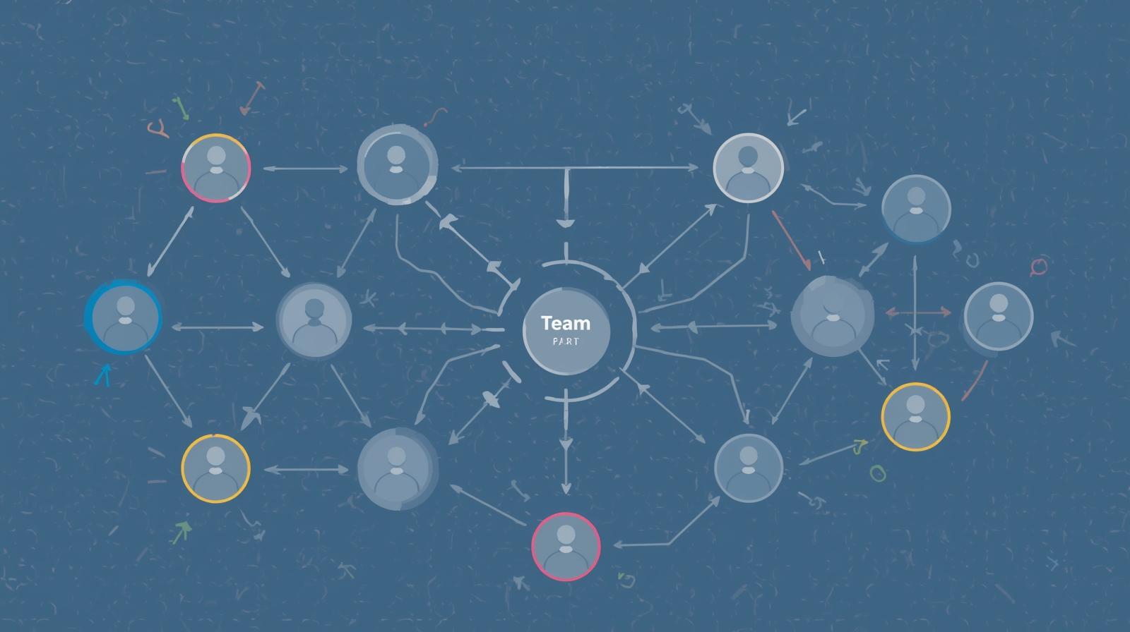 Cartographie des relais clés et graphe de maillage pour la cohésion d'équipe. Visualiser la cohésion et les relais clés de l'équipe.